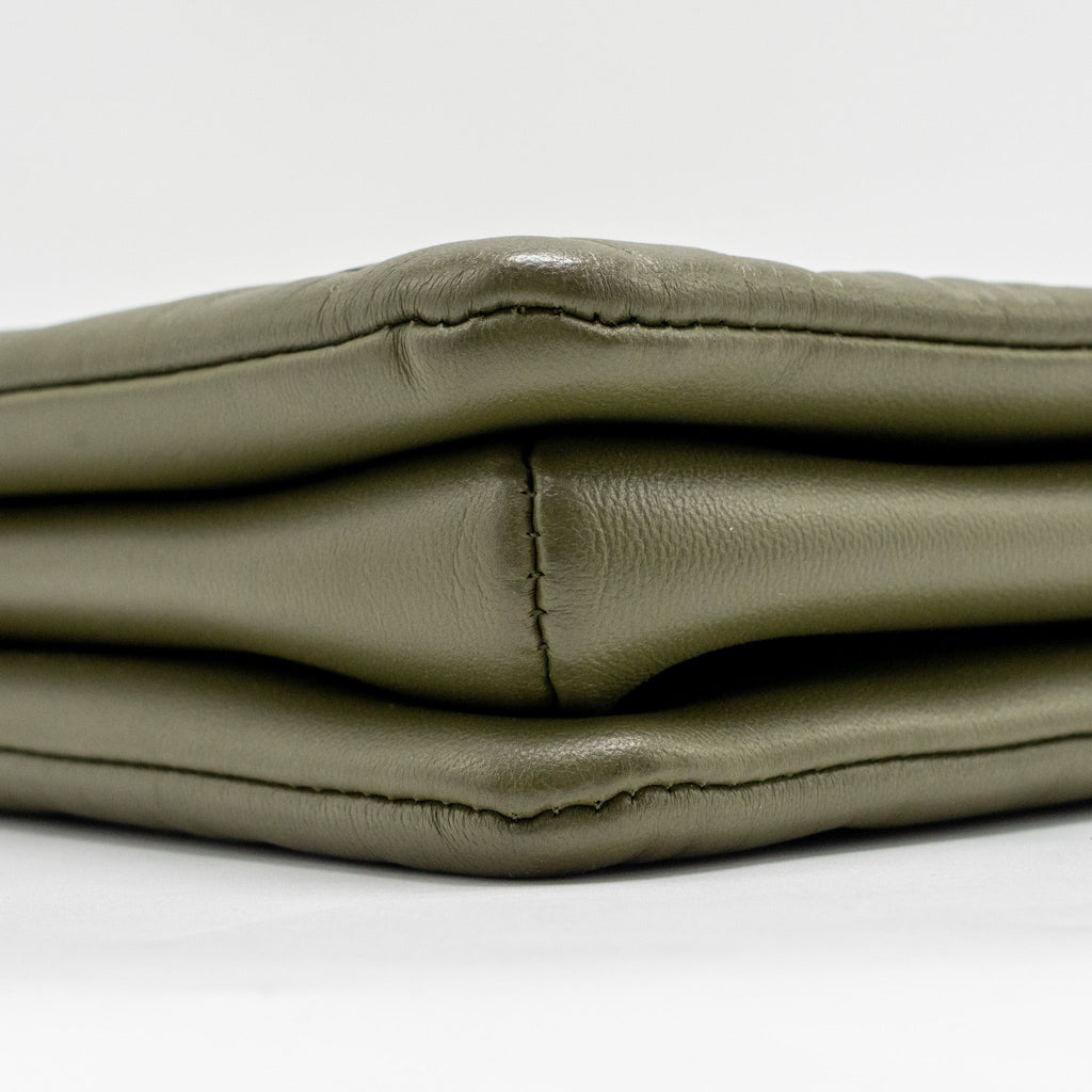 LOUIS VUITTON COUSSIN MM MONOGRAM-EMBOSSED PUFFY LAMBSKIN KHAKI GHW
