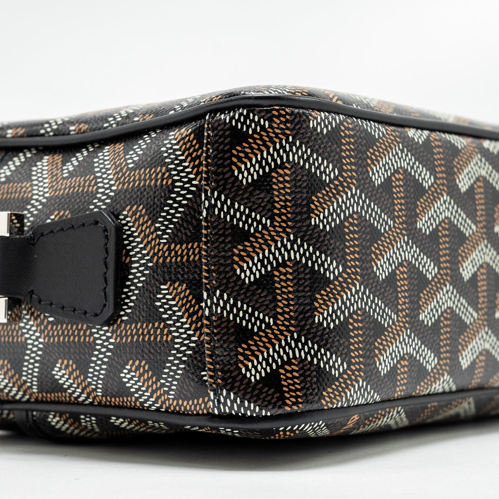 GOYARD CAP VERT PM CROSSBODY BAG GOYARDINE CANVAS/LEATHER BLACK SHW