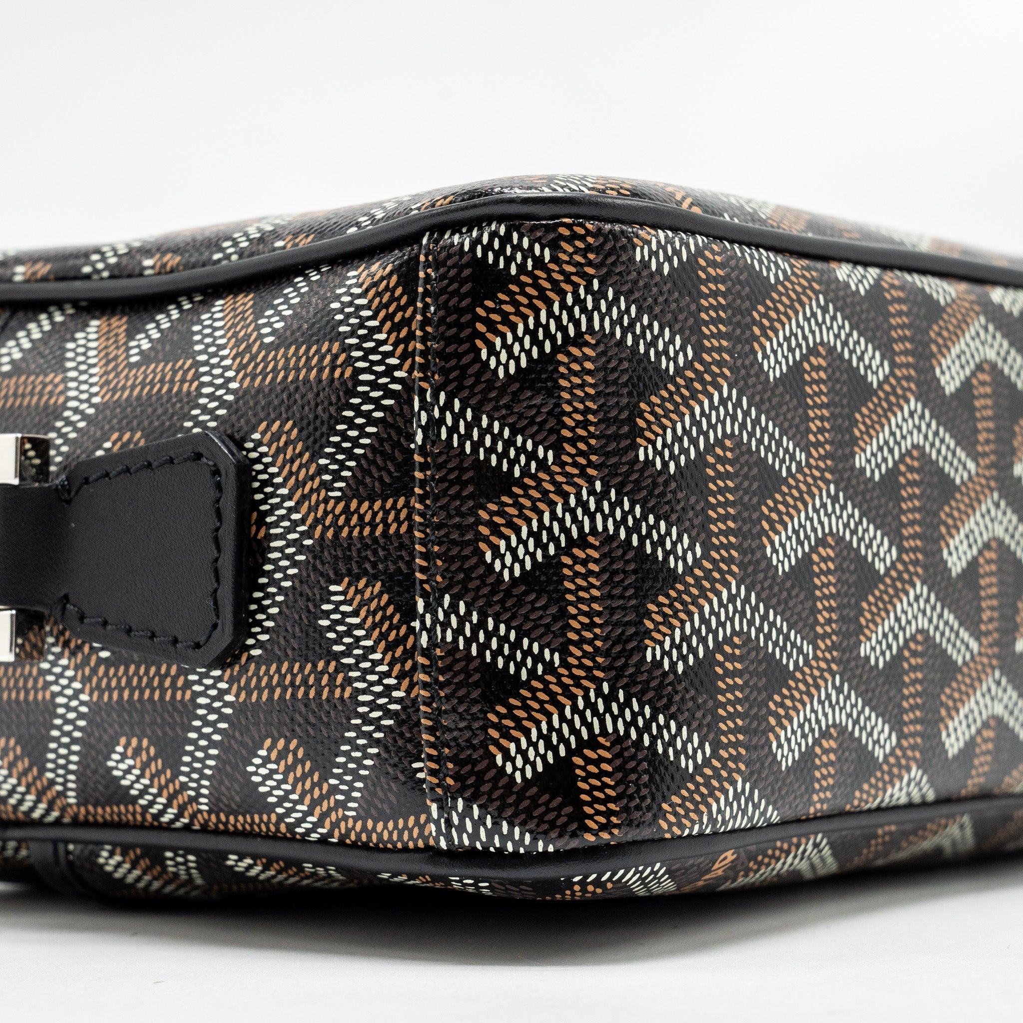 GOYARD CAP VERT PM CROSSBODY BAG GOYARDINE CANVAS/LEATHER BLACK SHW