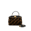 Fendi Mini Peekaboo Lambskin/Shearling Tabacco/Black GHW