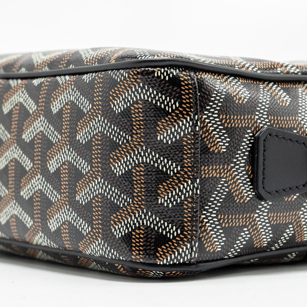 GOYARD CAP VERT PM CROSSBODY BAG GOYARDINE CANVAS/LEATHER BLACK SHW