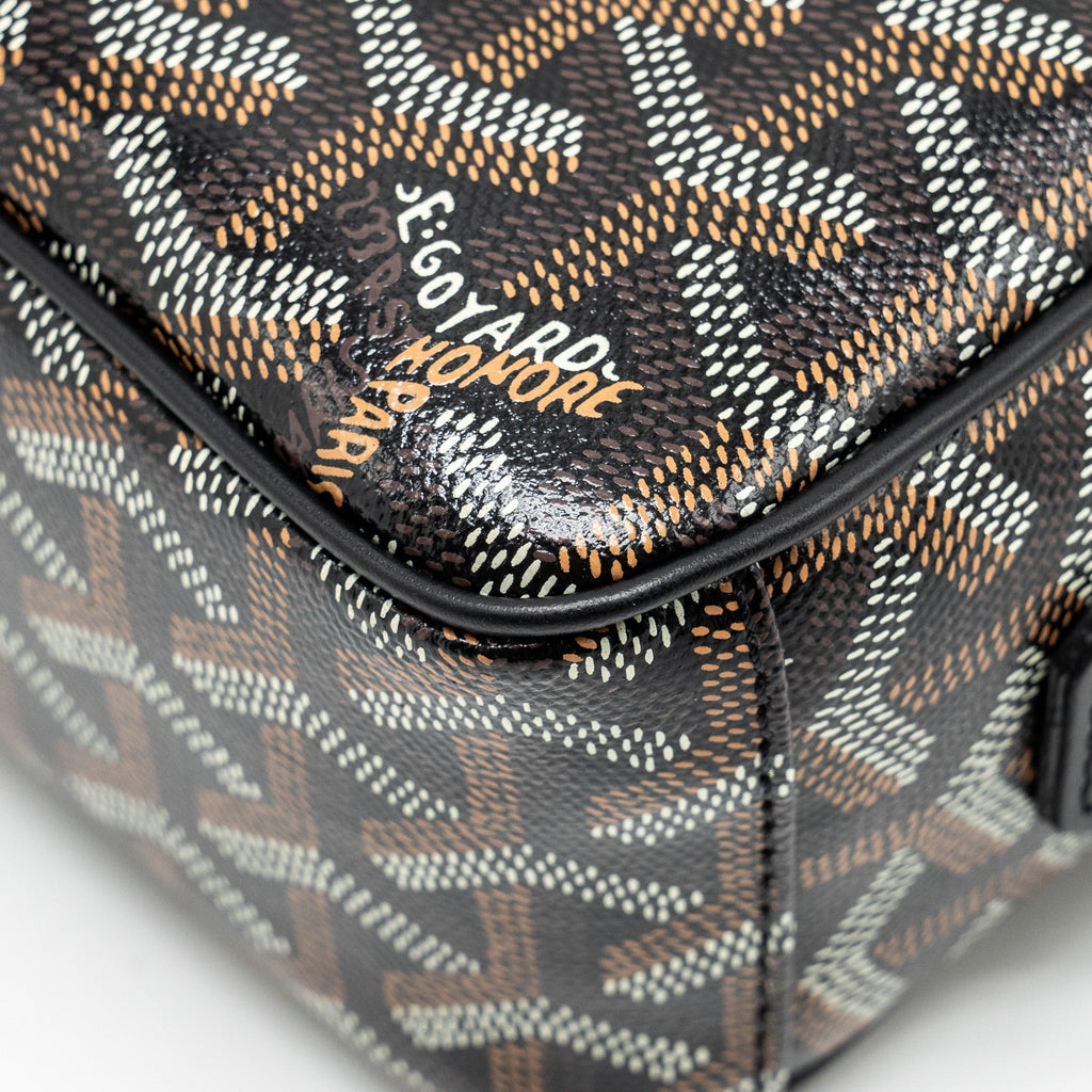GOYARD CAP VERT PM CROSSBODY BAG GOYARDINE CANVAS/LEATHER BLACK SHW