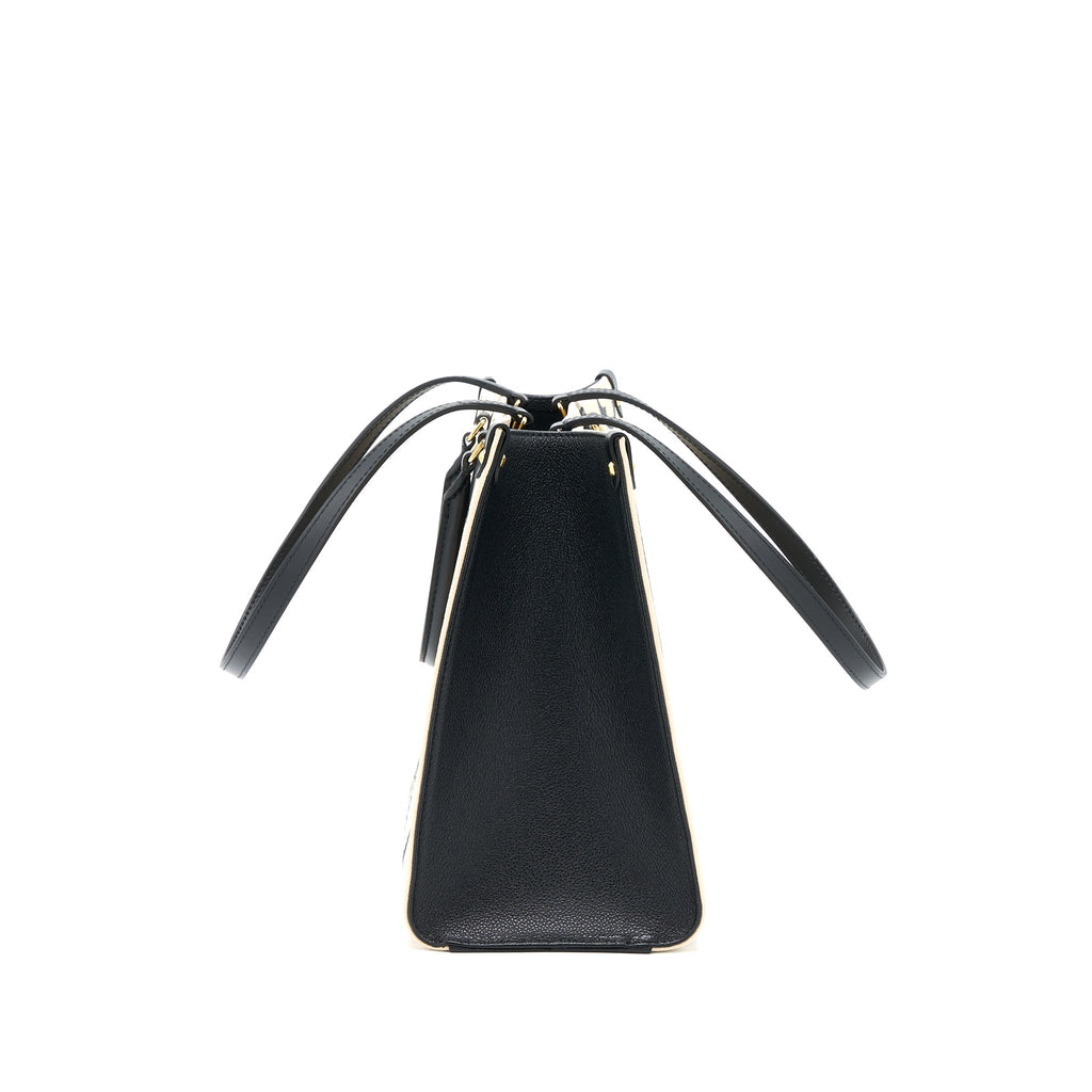LOUIS VUITTON ONTHEGO MM EMPREINTE CREAM/ BLACK GHW (NEW VERSION)