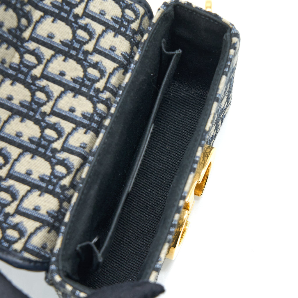 DIOR 30 MONTAIGNE BOX BLUE DIOR OBLIQUE JACQUARD GHW