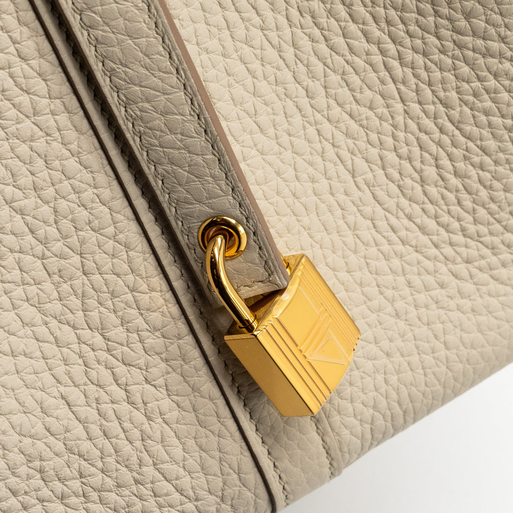 HERMES PICOTIN 22 LOCK BAG CLEMENCE BETON GHW