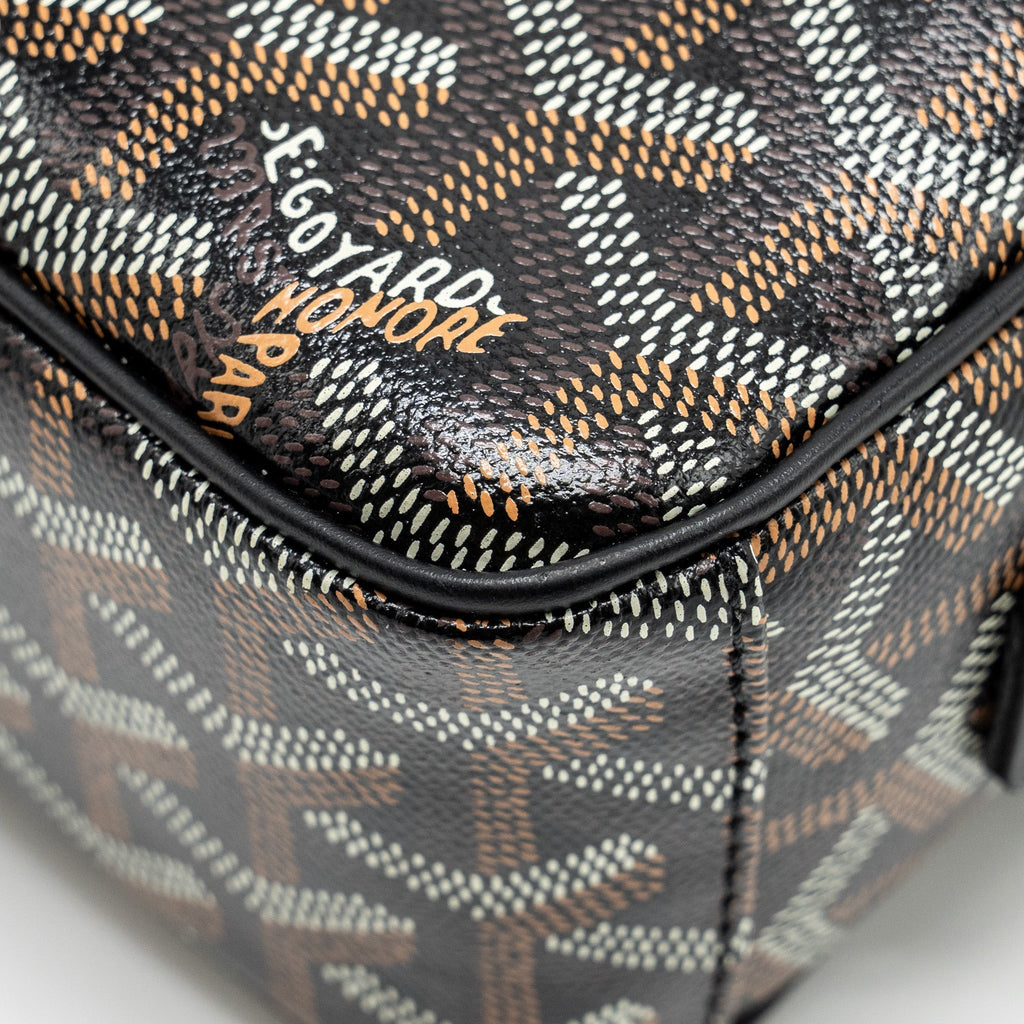 GOYARD CAP VERT PM CROSSBODY BAG GOYARDINE CANVAS/LEATHER BLACK SHW