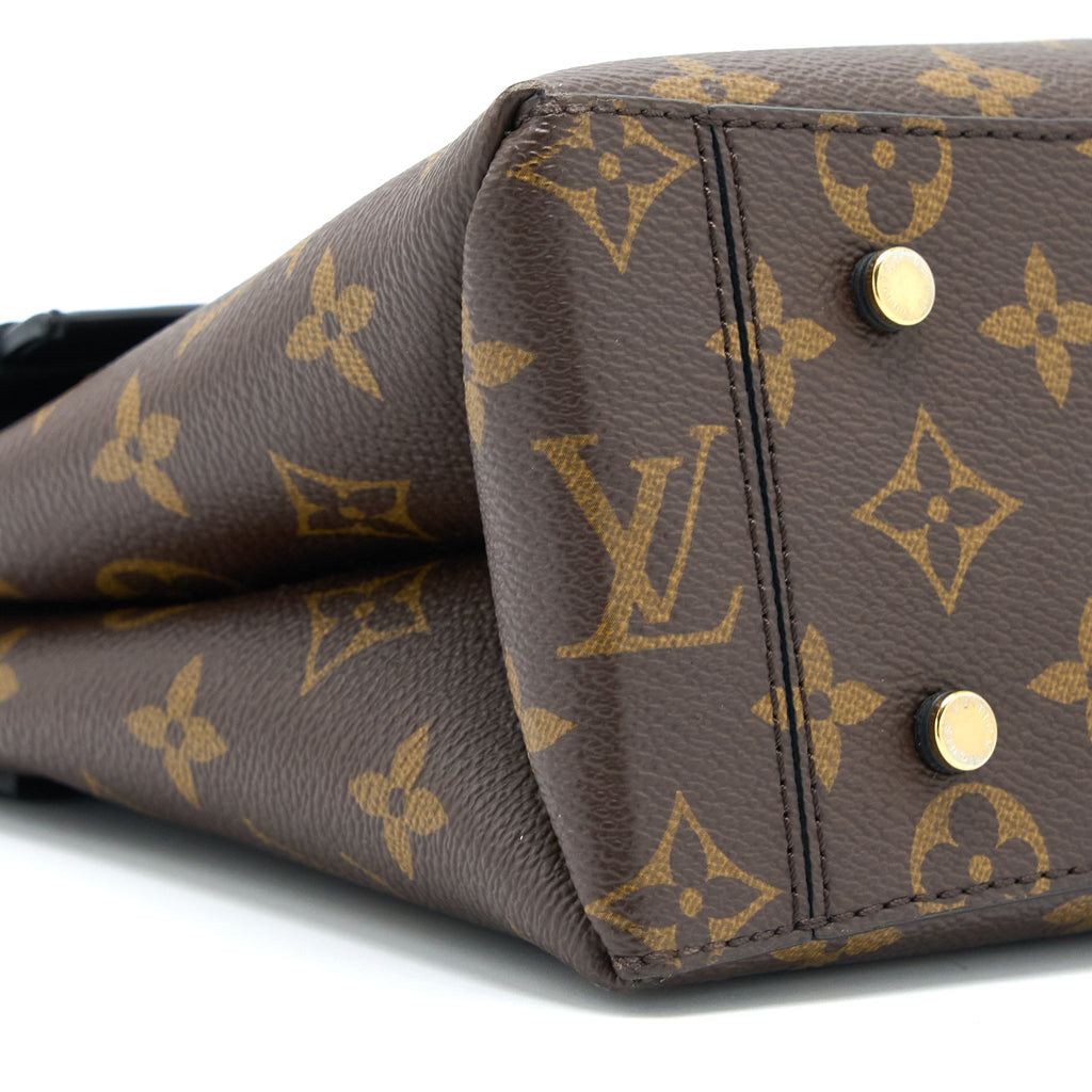 LOUIS VUITTON ONE HANDLE FLAP BAG MM MONOGRAM CANVAS/BLACK GHW