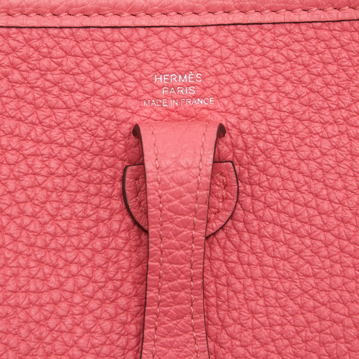 Hermes Mini Evelyne Clemence Rose Azalea / Rouge Pivoine SHW