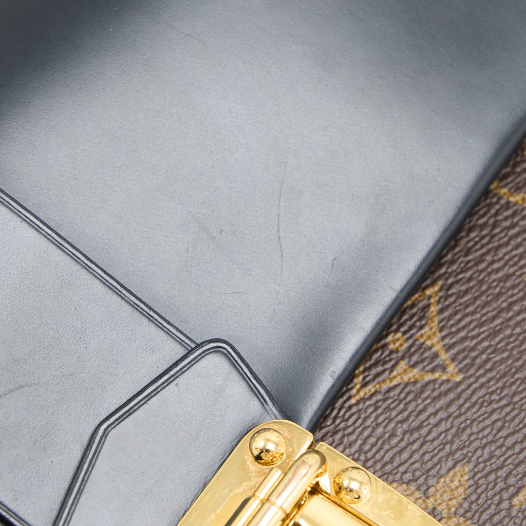 LOUIS VUITTON ONE HANDLE FLAP BAG MM MONOGRAM CANVAS/BLACK GHW
