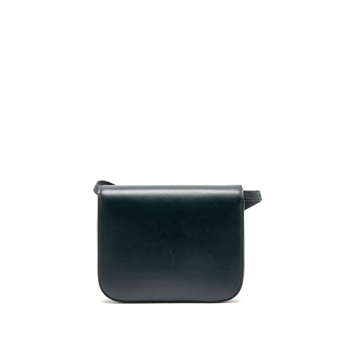 Celine Medium Classic Box Bag Calfskin Dark Green GHW