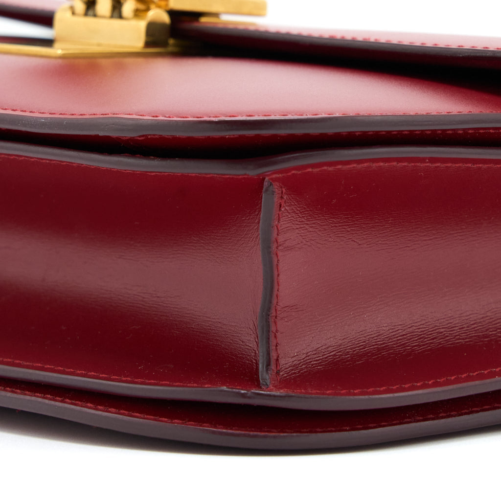 CELINE MEDIUM CLASSIC BOX BAG CALFSKIN RED GHW