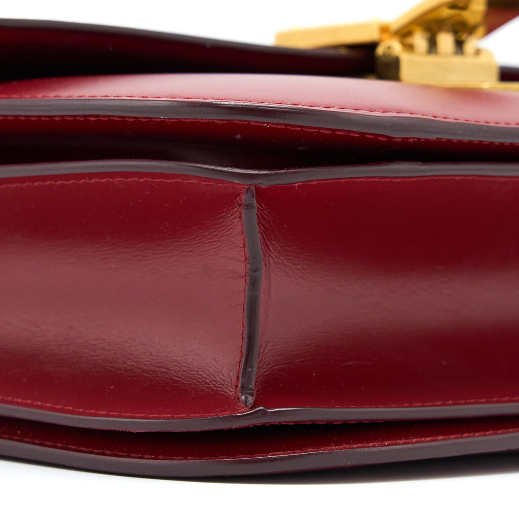 CELINE MEDIUM CLASSIC BOX BAG CALFSKIN RED GHW