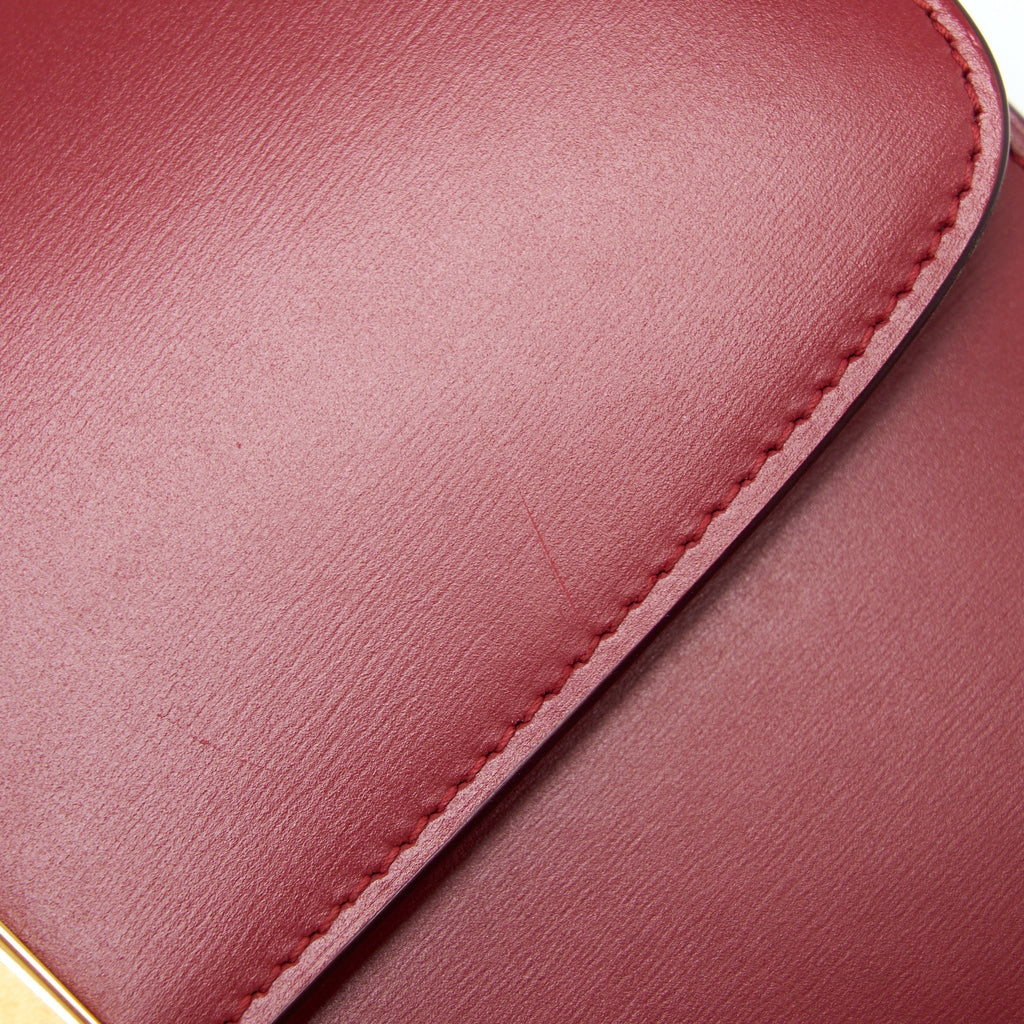 CELINE MEDIUM CLASSIC BOX BAG CALFSKIN RED GHW