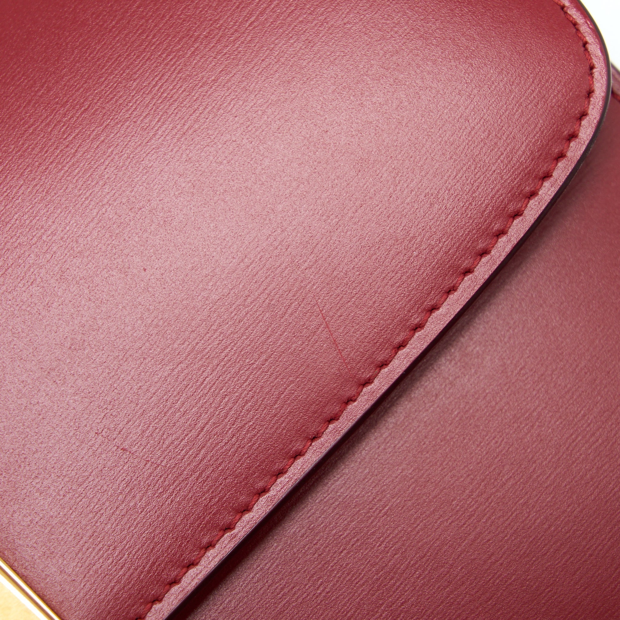 CELINE MEDIUM CLASSIC BOX BAG CALFSKIN RED GHW