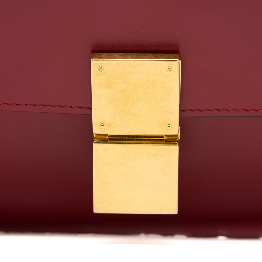 CELINE MEDIUM CLASSIC BOX BAG CALFSKIN RED GHW