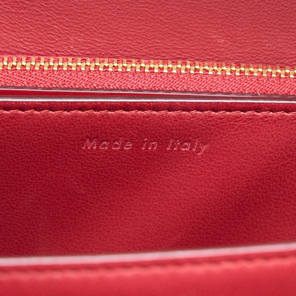 CELINE MEDIUM CLASSIC BOX BAG CALFSKIN RED GHW