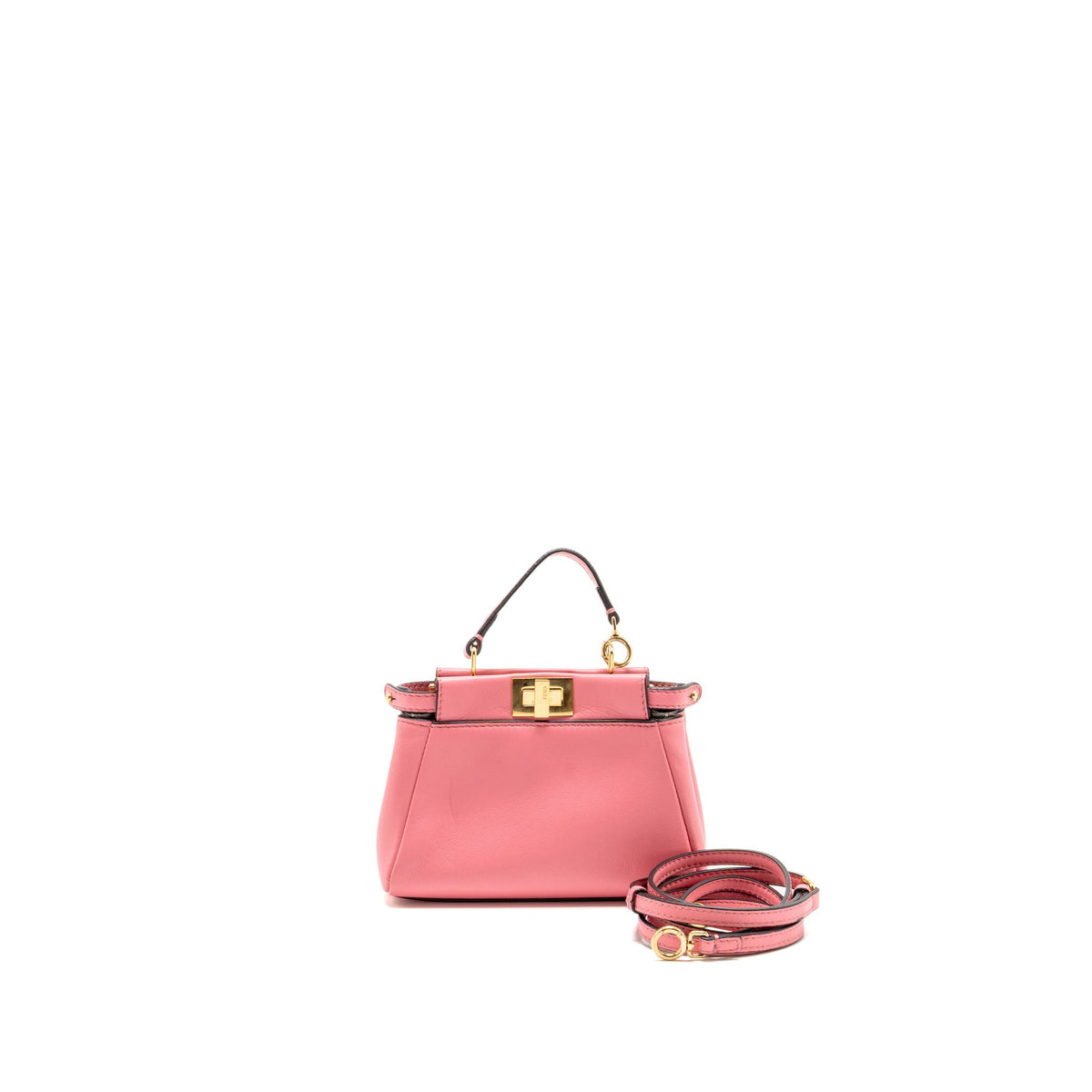 Fendi Micro Peekaboo Bag Nappa Leather Pink GHW