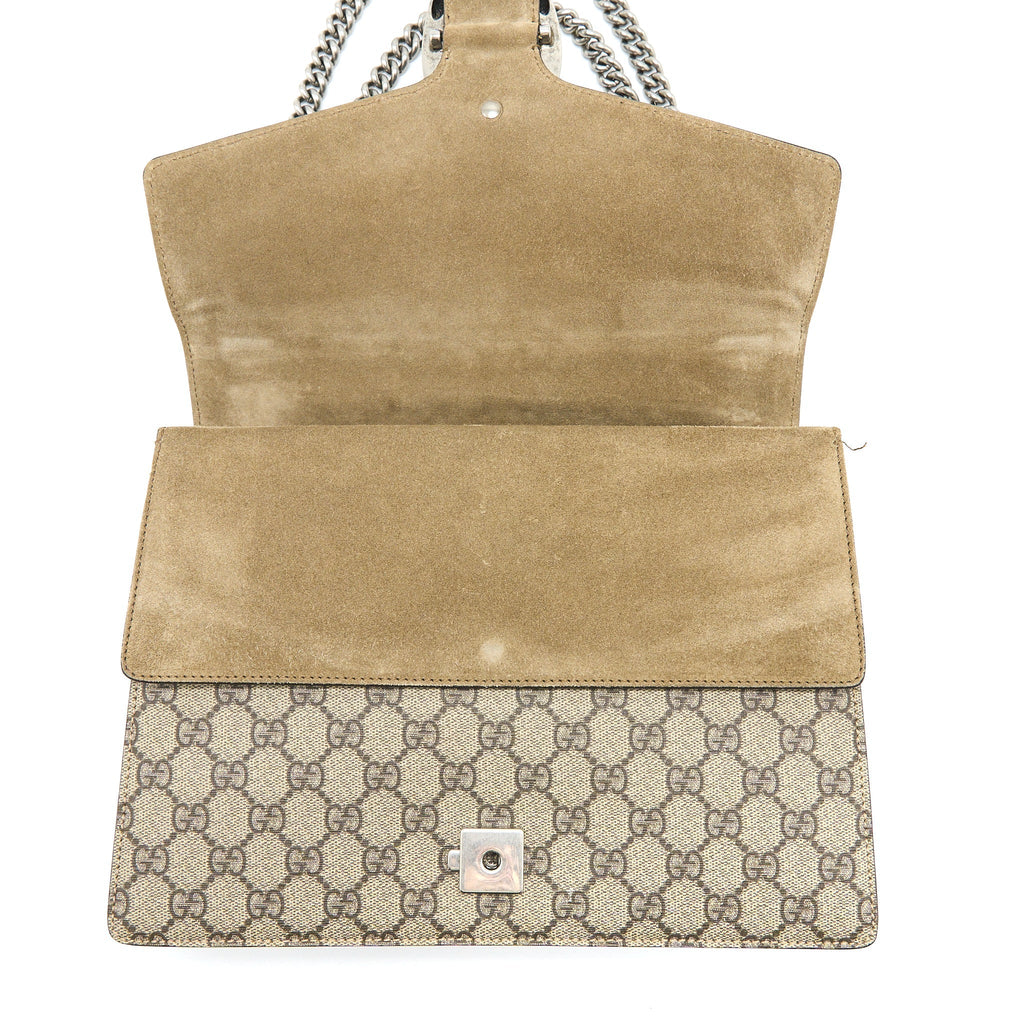 GUCCI DIONYSUS SHOULDER BAG GG SUPREME CANVAS/SUEDE SHW