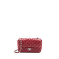 CHANEL MINI RECTANGULAR FLAP BAG CAVIAR RED SHW