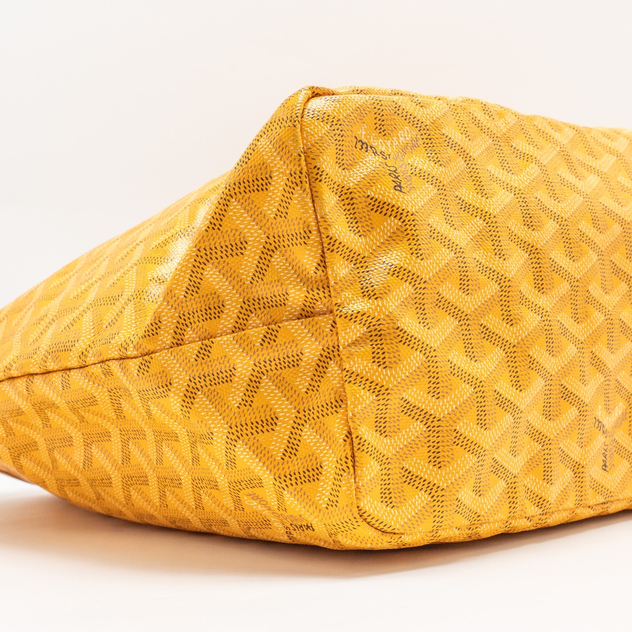 GOYARD SAINT LOUIS PM TOTE BAG GOYARDINE CANVAS YELLOW SHW
