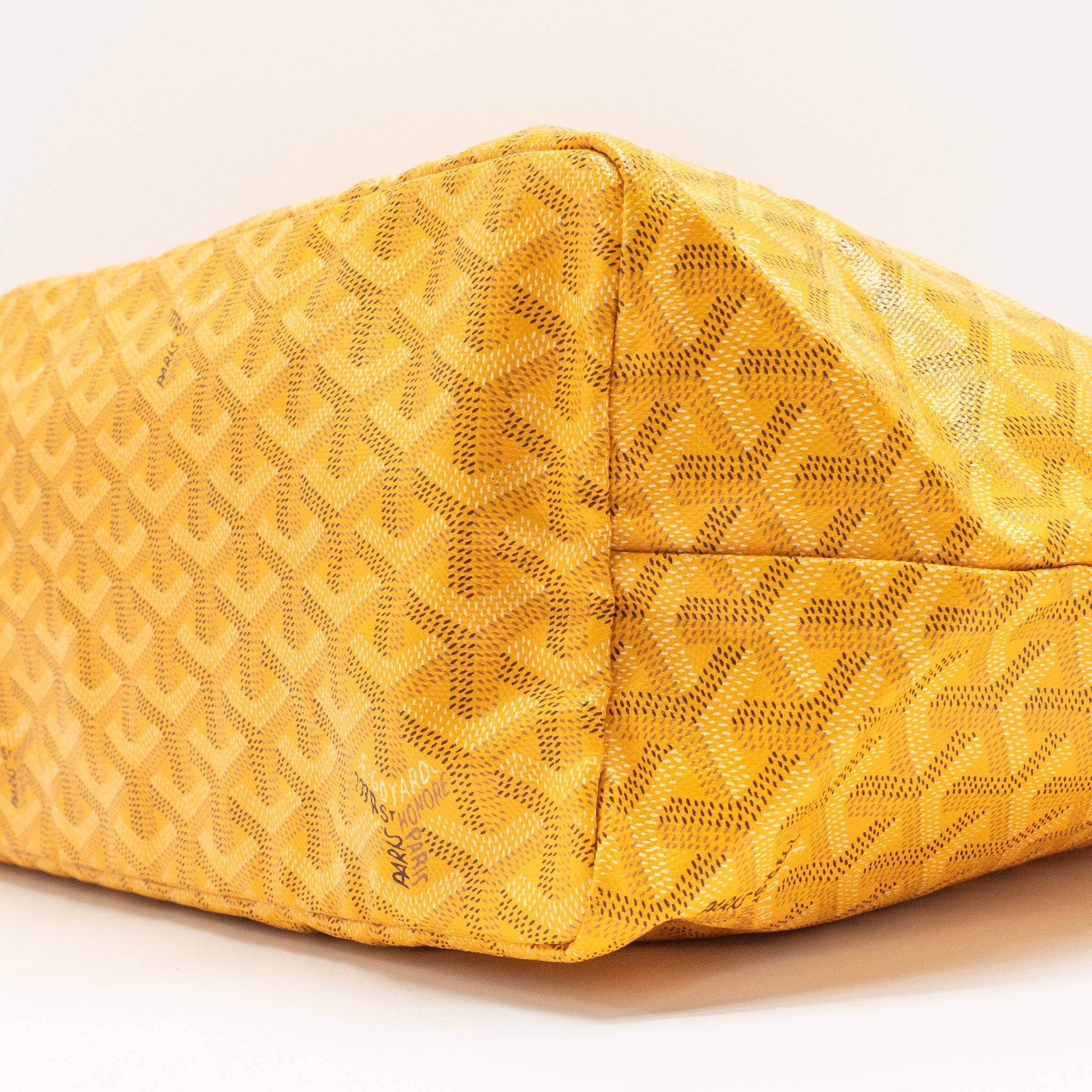 GOYARD SAINT LOUIS PM TOTE BAG GOYARDINE CANVAS YELLOW SHW