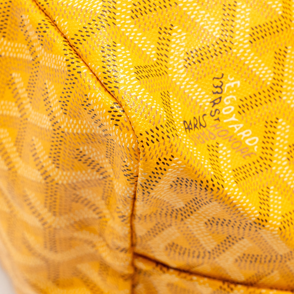 GOYARD SAINT LOUIS PM TOTE BAG GOYARDINE CANVAS YELLOW SHW