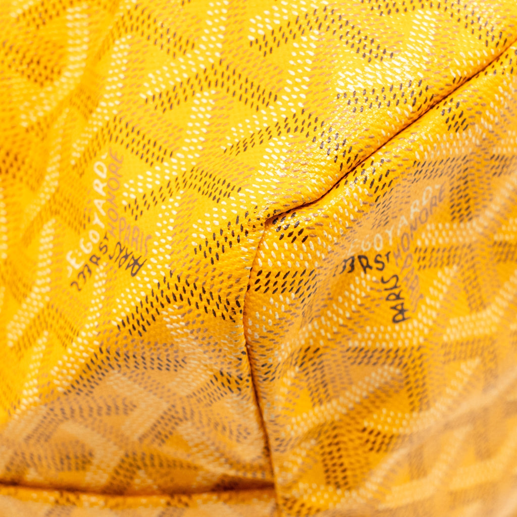 GOYARD SAINT LOUIS PM TOTE BAG GOYARDINE CANVAS YELLOW SHW