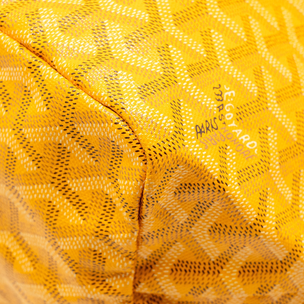 GOYARD SAINT LOUIS PM TOTE BAG GOYARDINE CANVAS YELLOW SHW