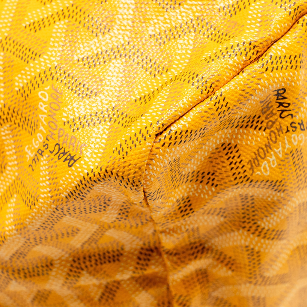 GOYARD SAINT LOUIS PM TOTE BAG GOYARDINE CANVAS YELLOW SHW