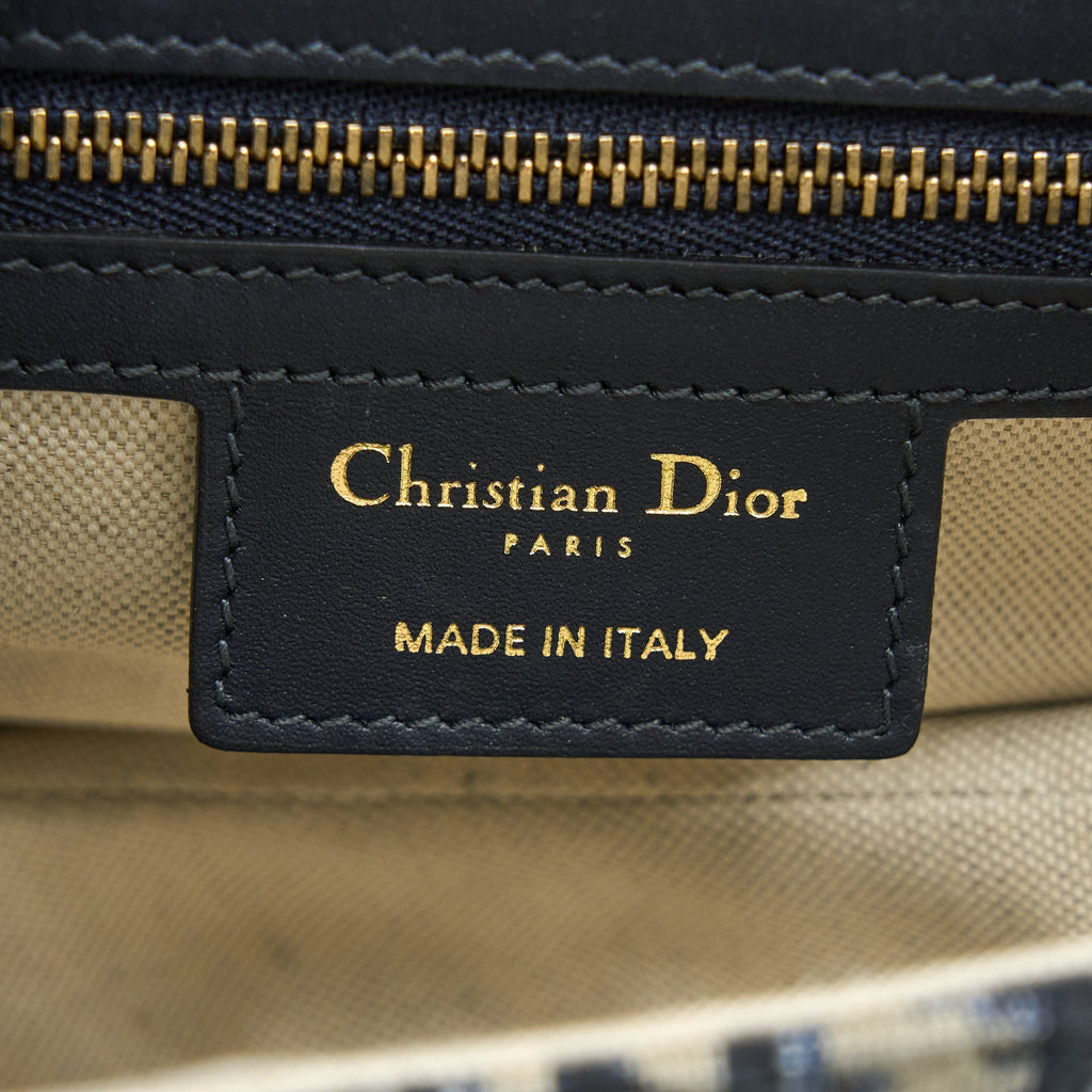 DIOR MEDIUM DIOR SADDLE BAG BLUE DIOR OBLIQUE JACQUARD GHW