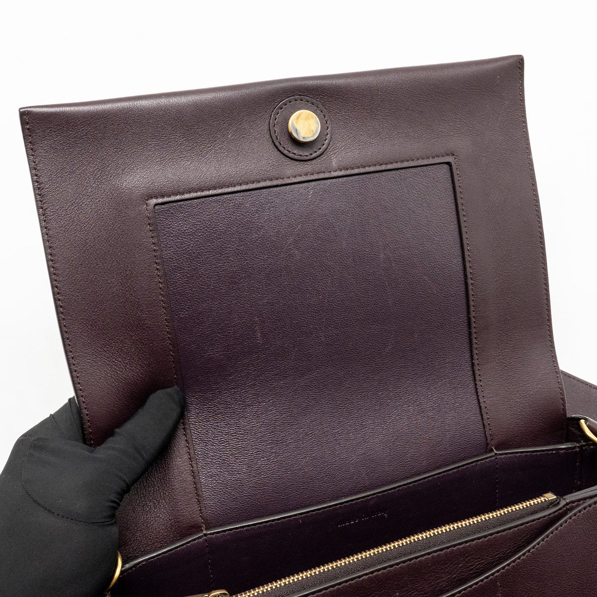 Celine Medium Frame Bag Calfskin Violet/Beige GHW