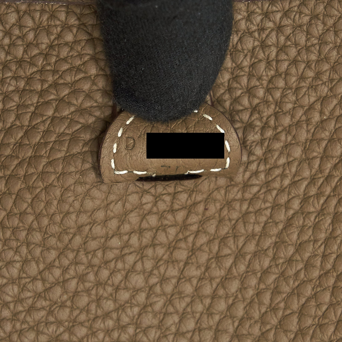 Hermes mini Evelyne Etoupe/ Blue indigo GHW