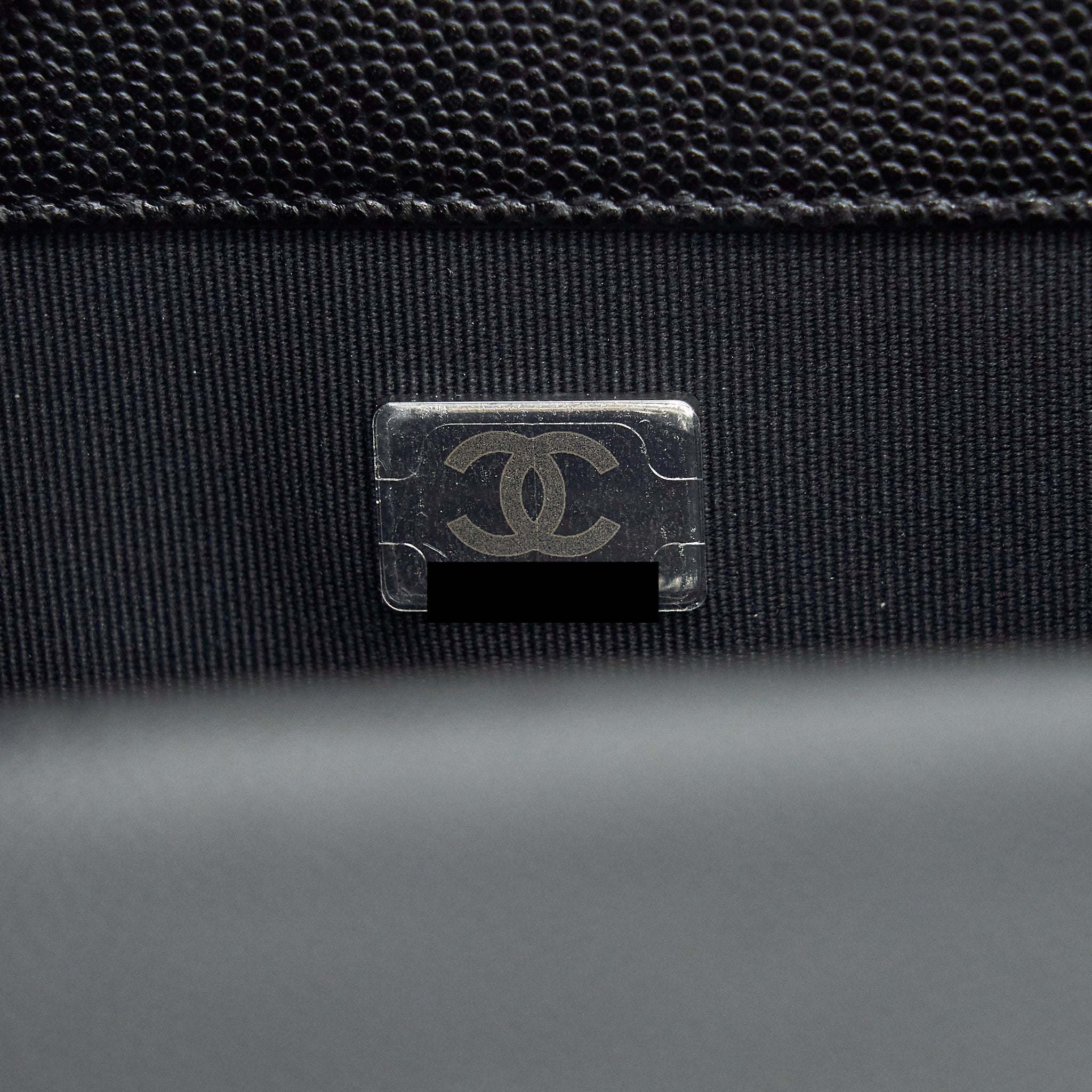 CHANEL SMALL BOY BAG CAVIAR BLACK RUTHENIUM SLIVER HARDWARE (MICROCHIP）