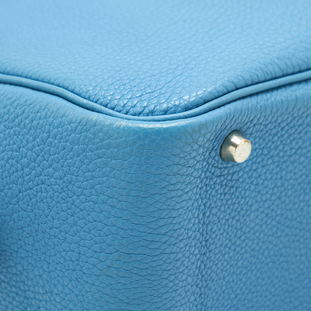 Hermes plume bag Togo jeans blue SHW