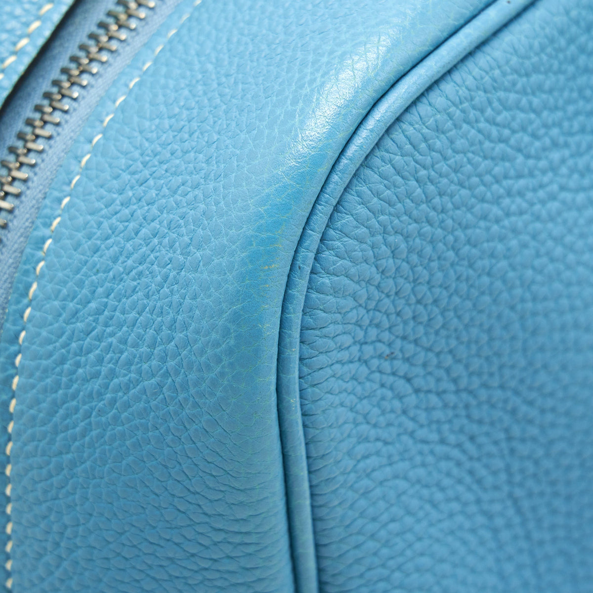 Hermes plume bag Togo jeans blue SHW