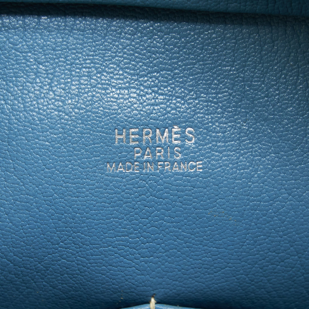 Hermes plume bag Togo jeans blue SHW