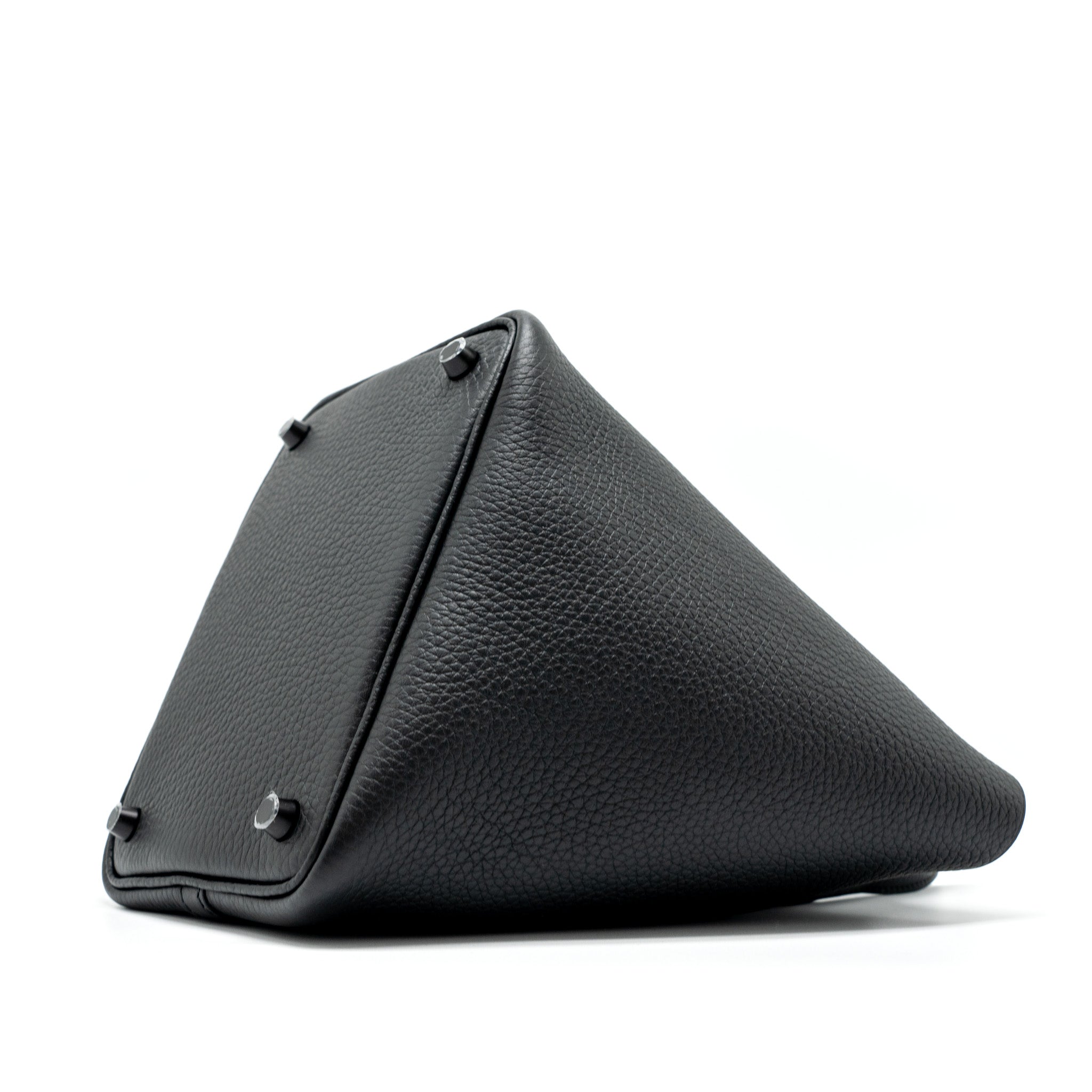 HERMES PICOTIN 18 CLEMENCE SO BLACK WITH BLACK HARDWARE