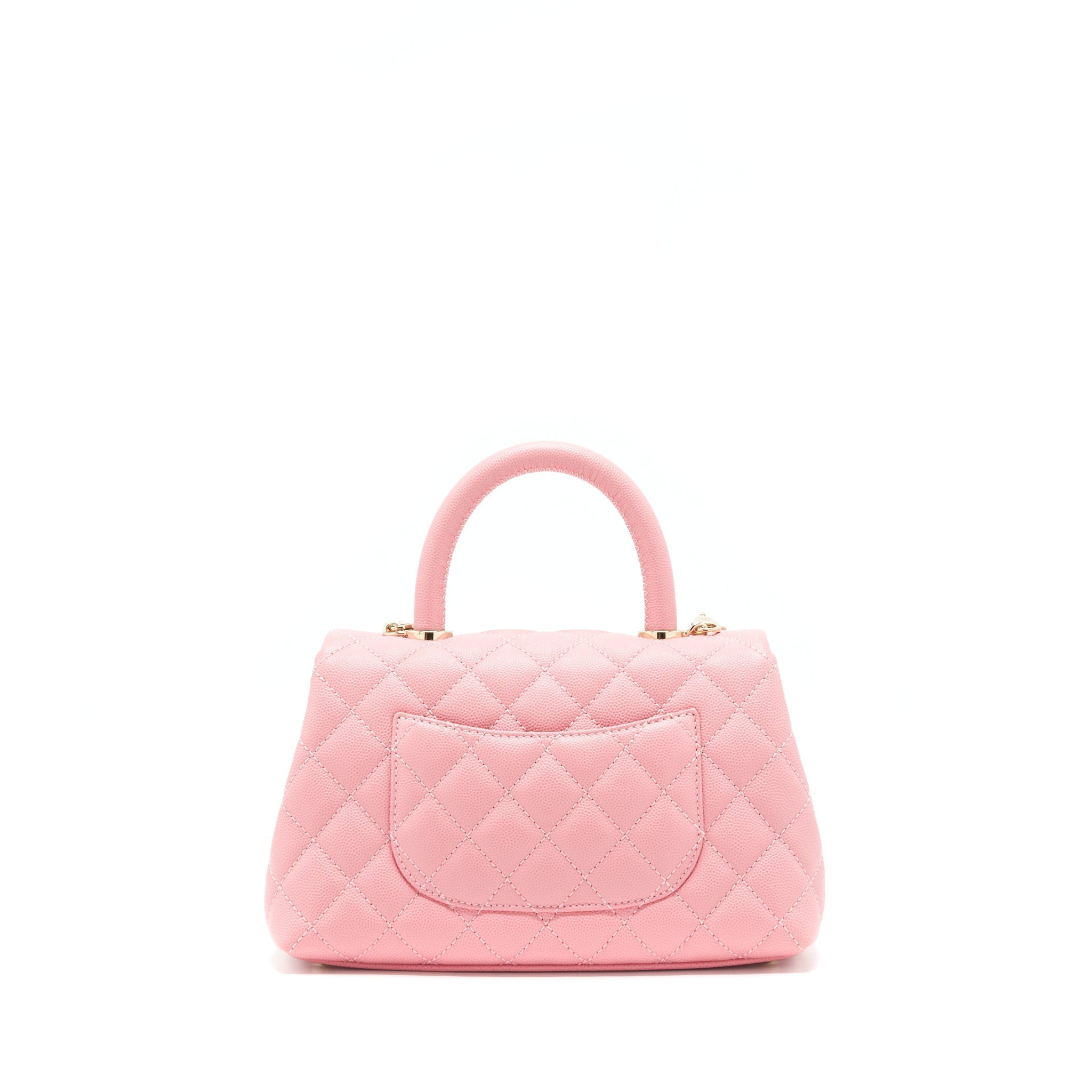 CHANEL SMALL COCO HANDLE 24CM CAVIAR PINK LGHW