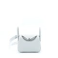 Hermes Mini Lindy Clemence Blue Pale SHW