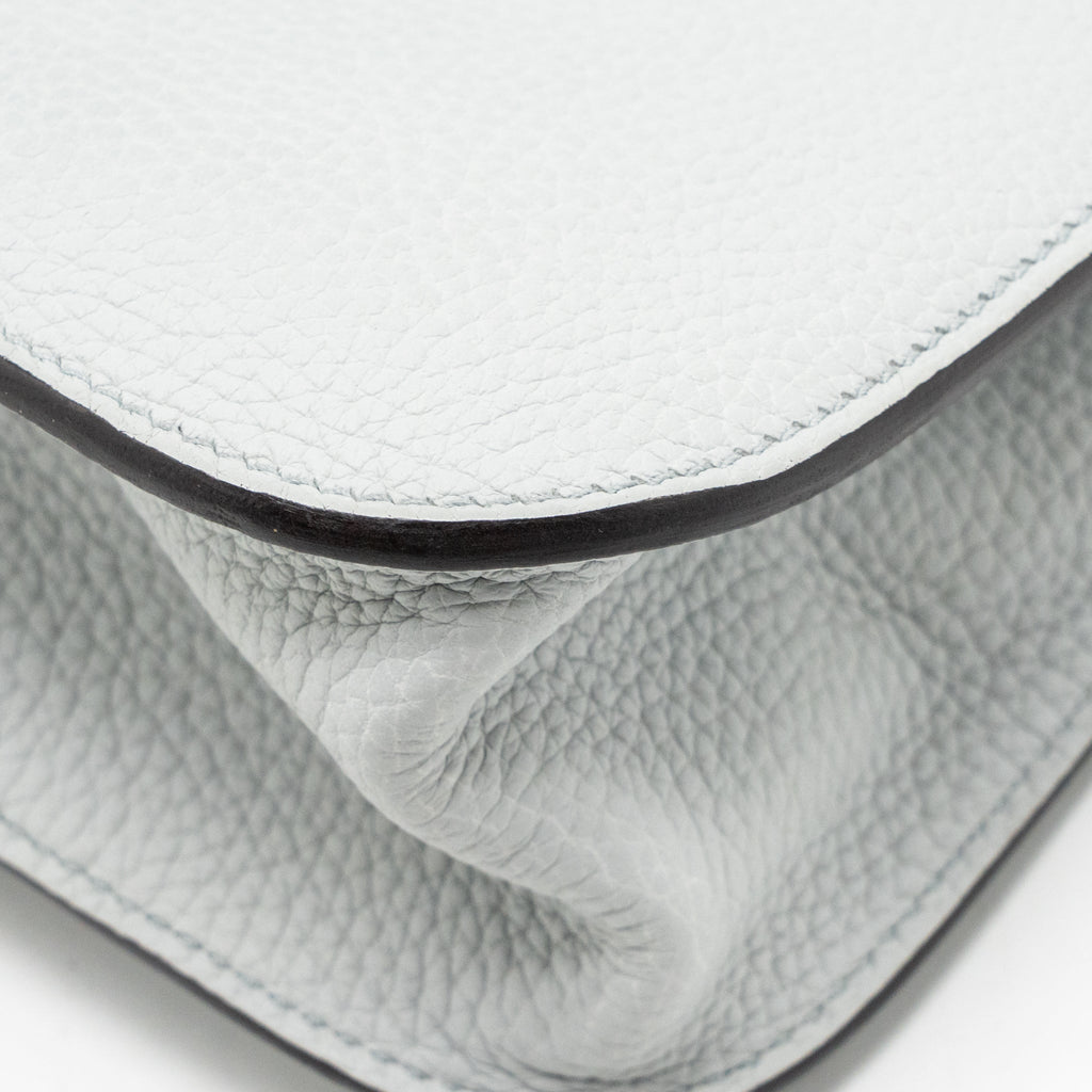 HERMES HALZAN 25 CLEMENCE BLUE PALE SHW