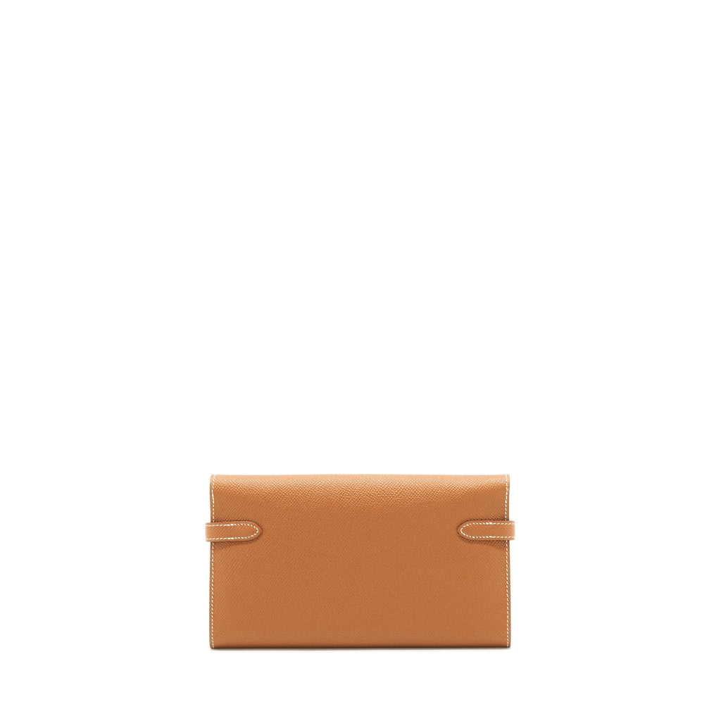 HERMES KELLY LONG WALLET EPSOM GOLD SHW