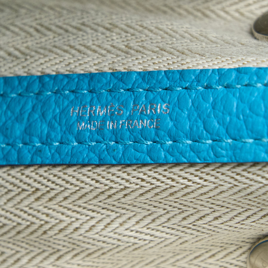 Hermes Garden Party 30 Country P3 Blue du Nord SHW