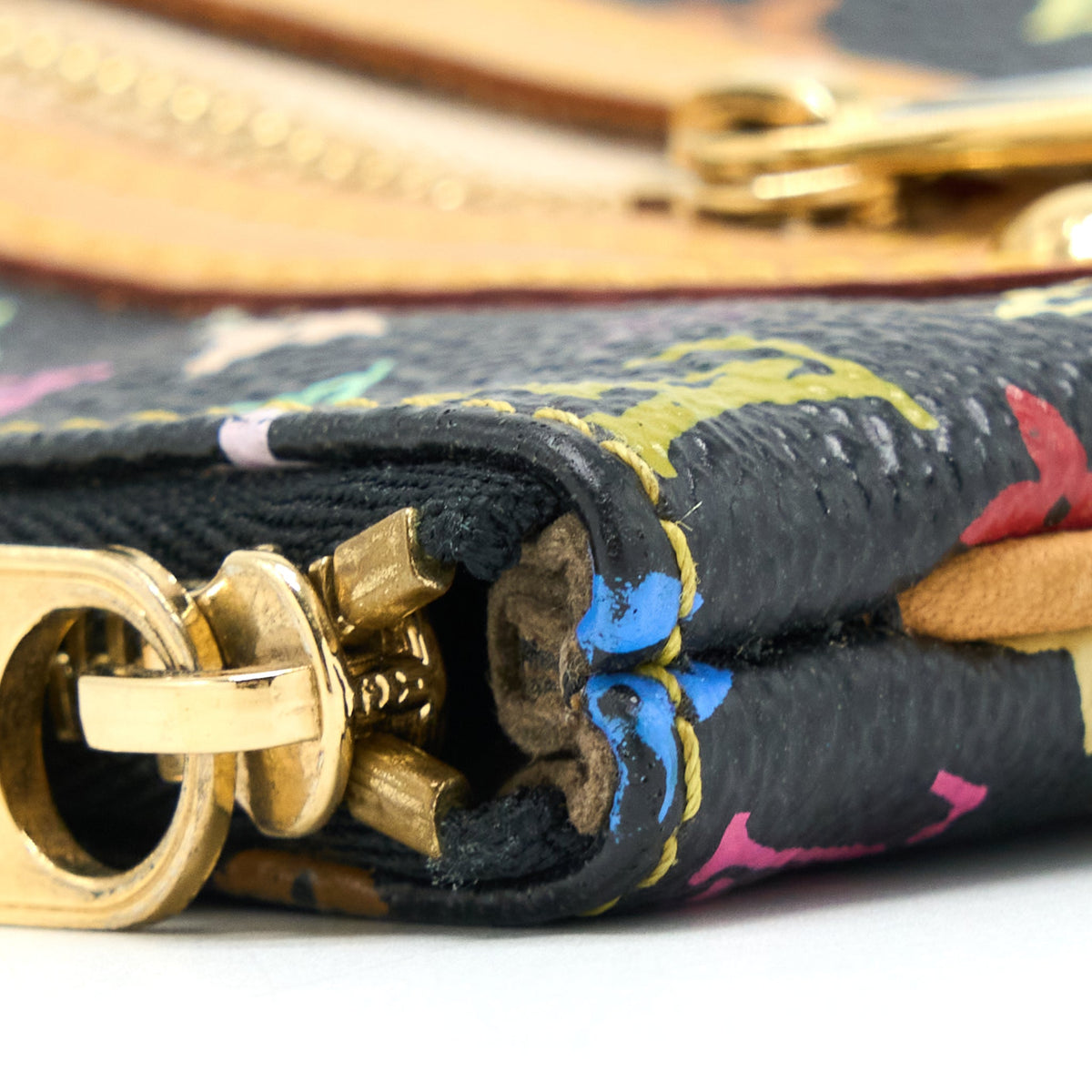 LOUIS VUITTON VINTAGE CLUTCH BLACK/MULTICOLOUR GHW