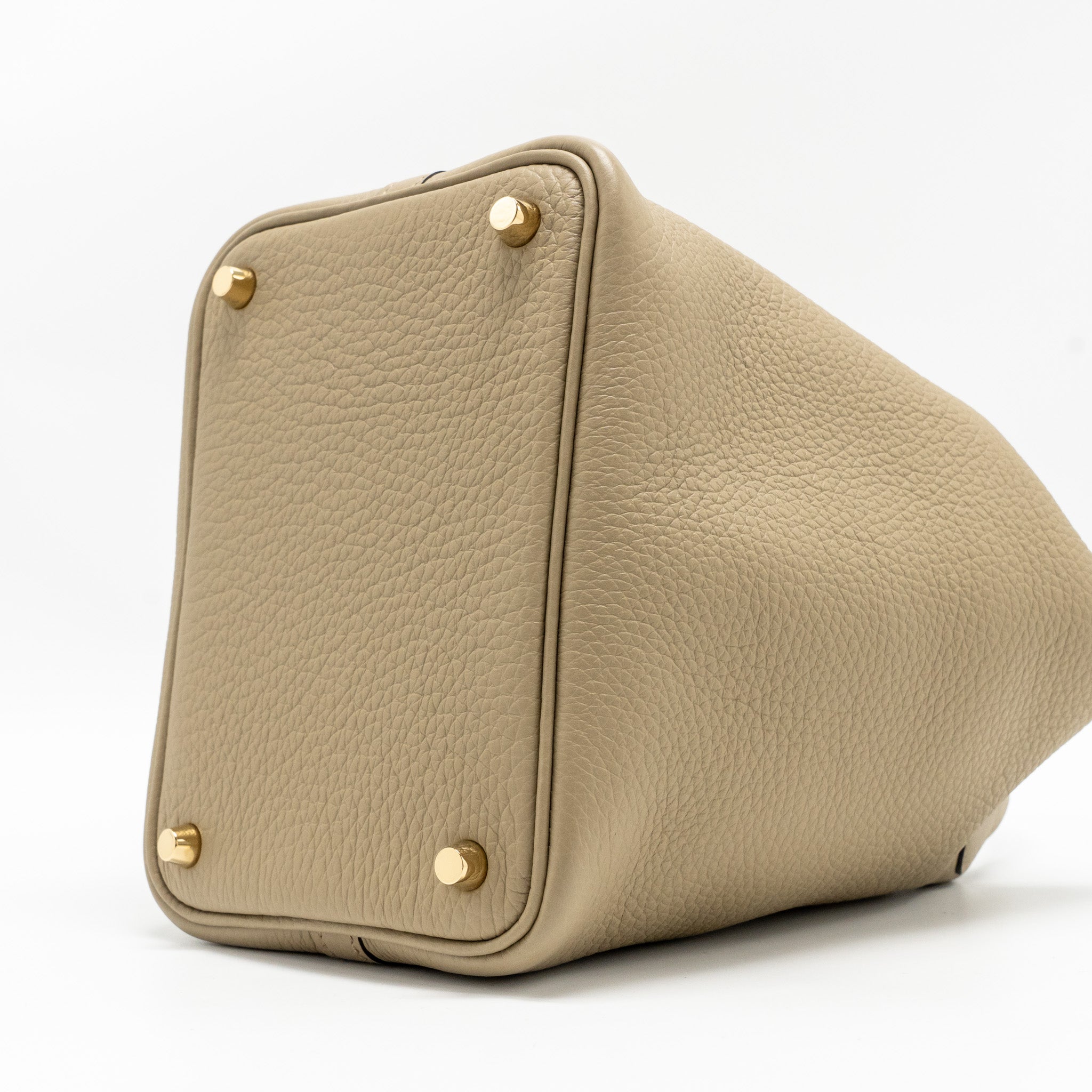 HERMES PICOTIN 18 LOCK BAG CLEMENCE BEIGE MARFA GHW