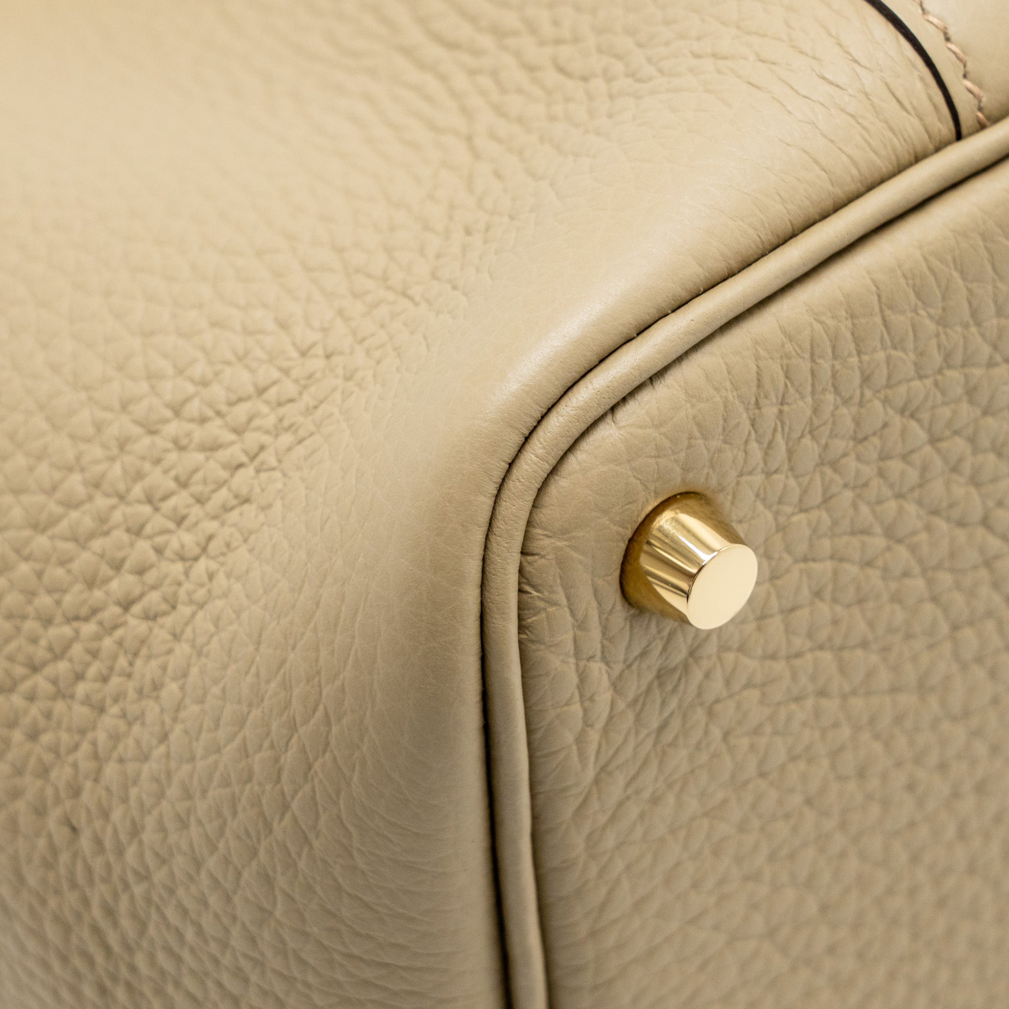 HERMES PICOTIN 18 LOCK BAG CLEMENCE BEIGE MARFA GHW