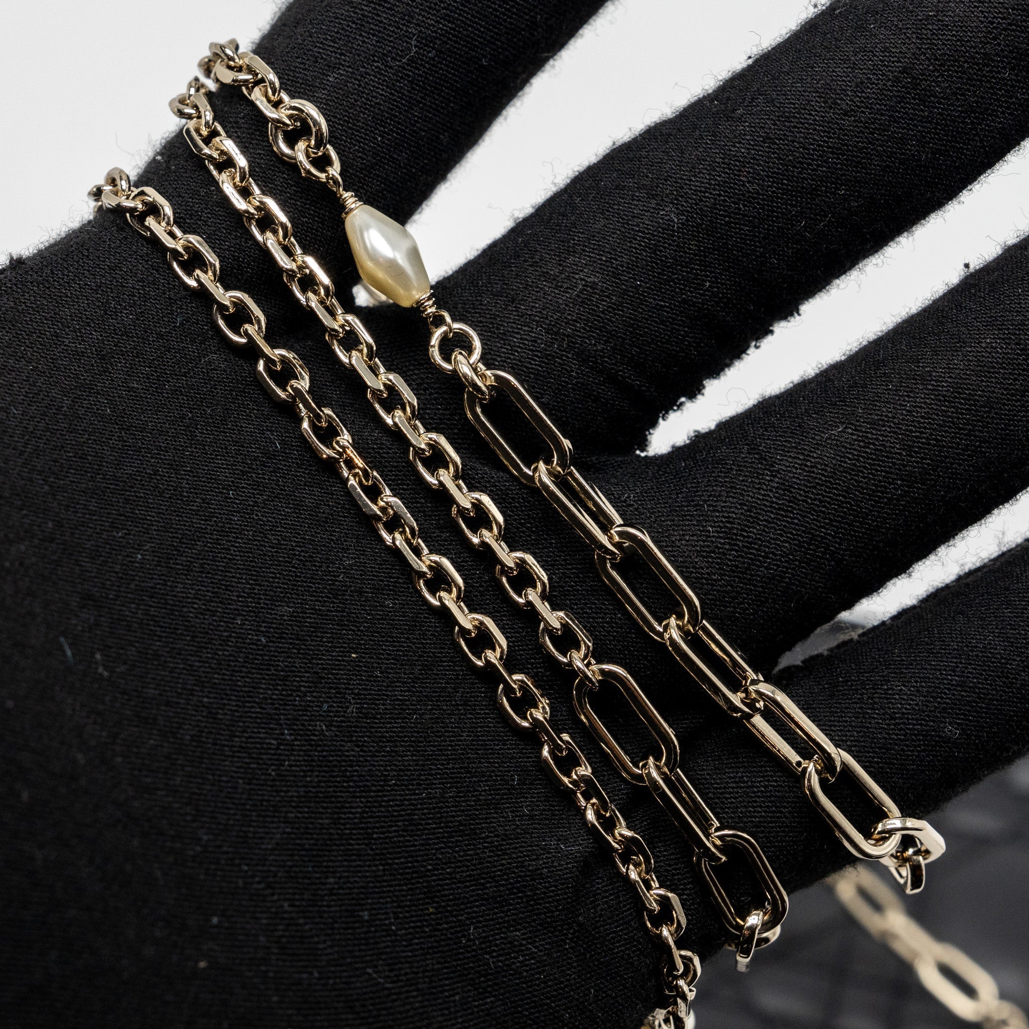 DIOR MY DIOR DAILY CHAIN POUCH LAMBSKIN BLACK LGHW