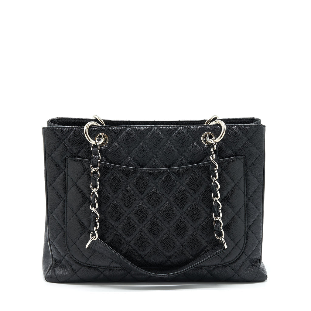 CHANEL GRAND SHOPPING TOTE/ GST CAVIAR BLACK SHW