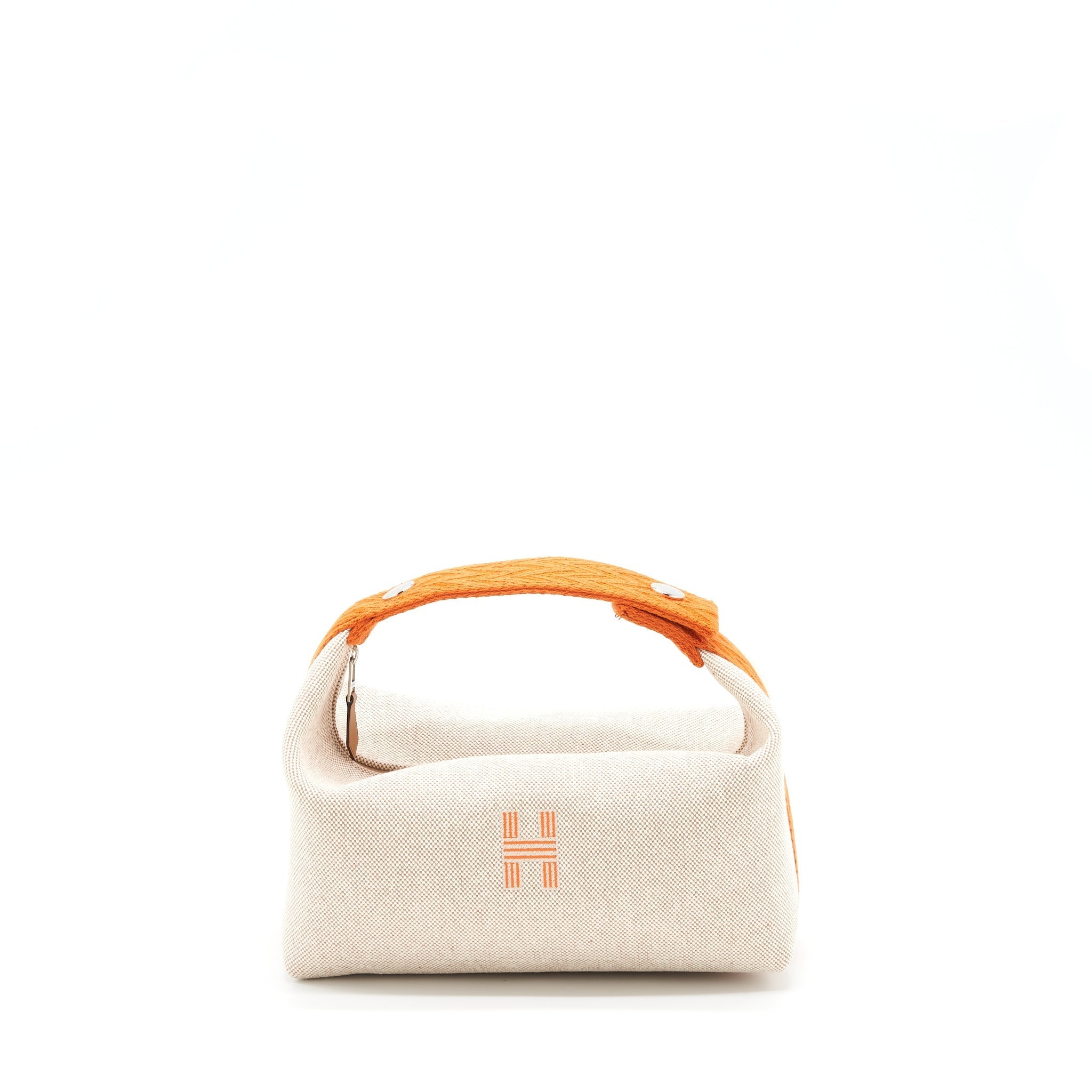 HERMES TROUSSE DE TOILETTE BRIDE A BRACPETIT MODELE BEIGE/ORANGE