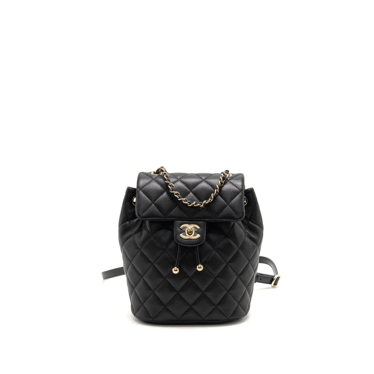 Chanel Mini Urban Spirit Backpack Caviar Black LGHW (Microchip)