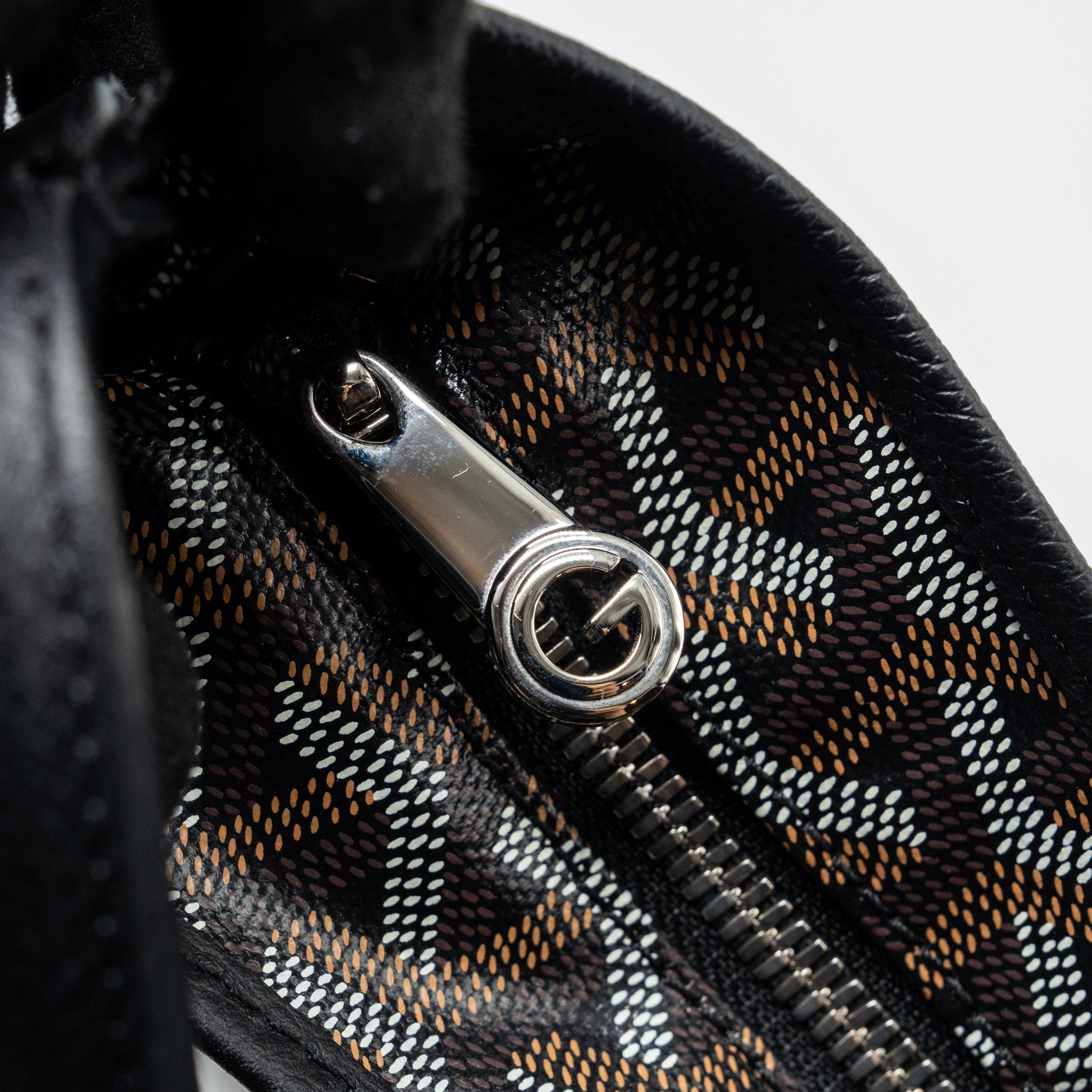 GOYARD BOHEME HOBO BAG GOYARDLINE CANVAS/CALFSKIN BLACK SHW